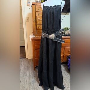 Black sleeveless maxi dress NWT